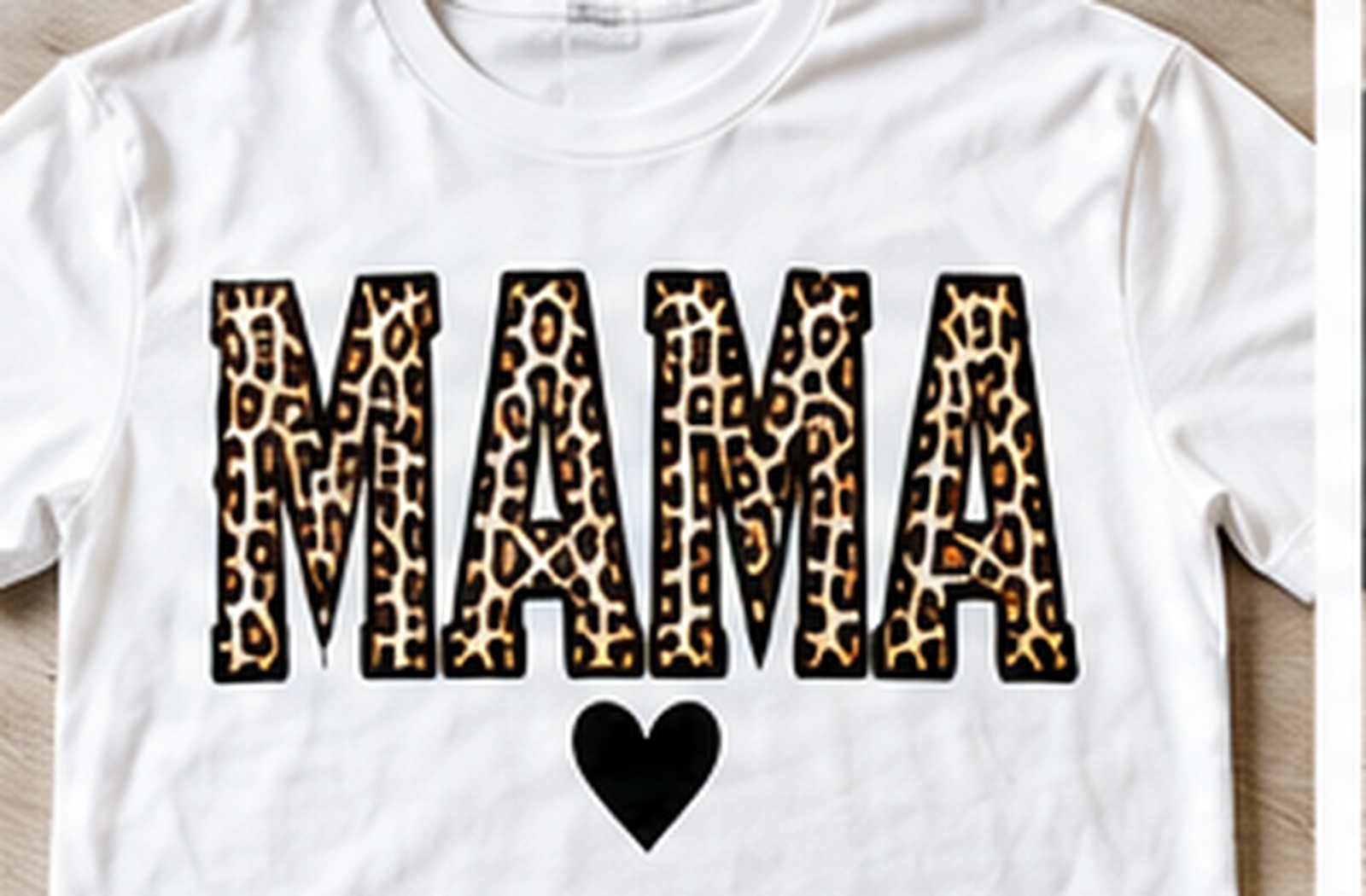 DTF shirt sample: Mama Leopard
