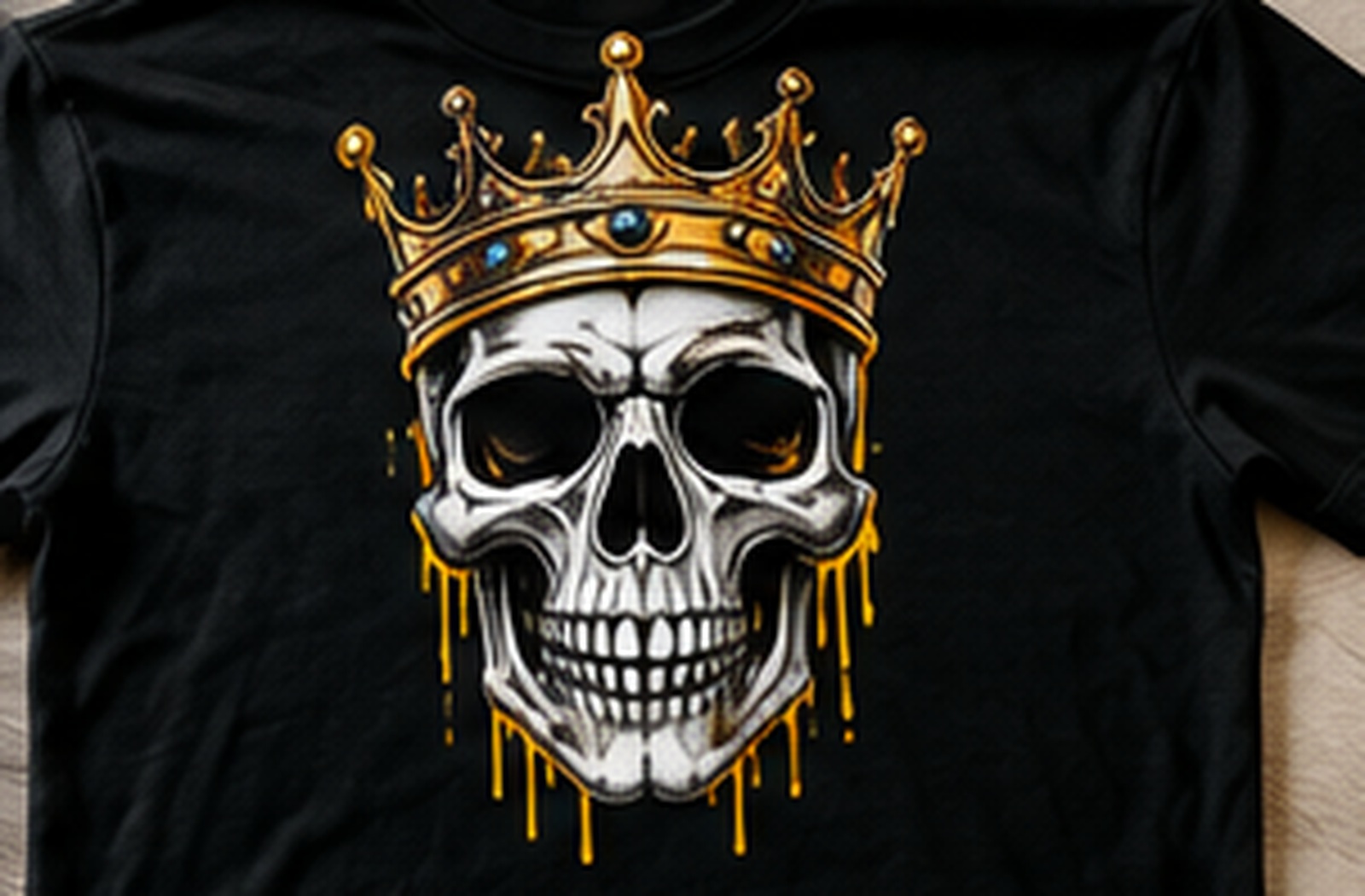 DTF shirt sample: Crowned Skull