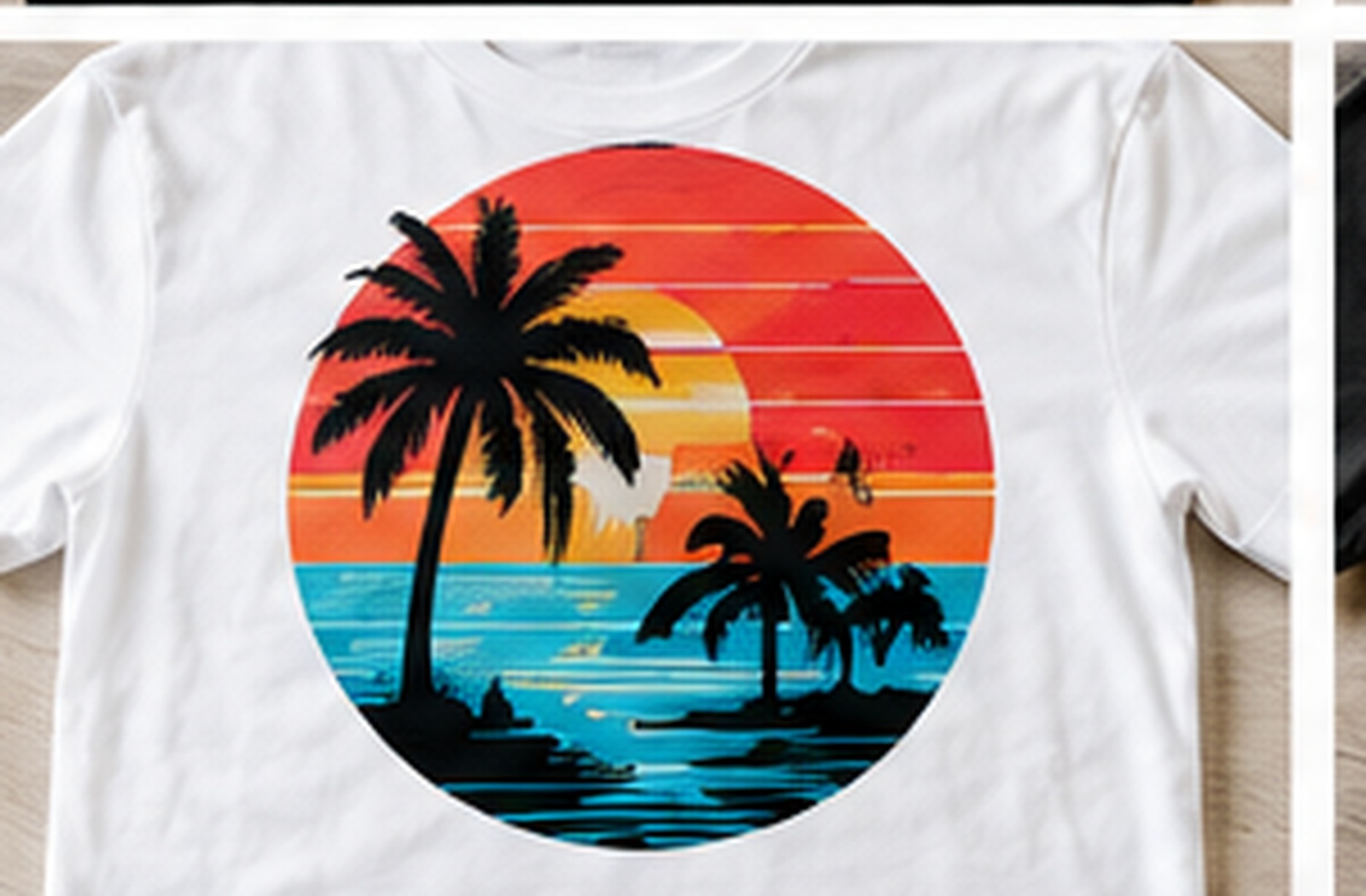 DTF shirt sample: Sunset Palms
