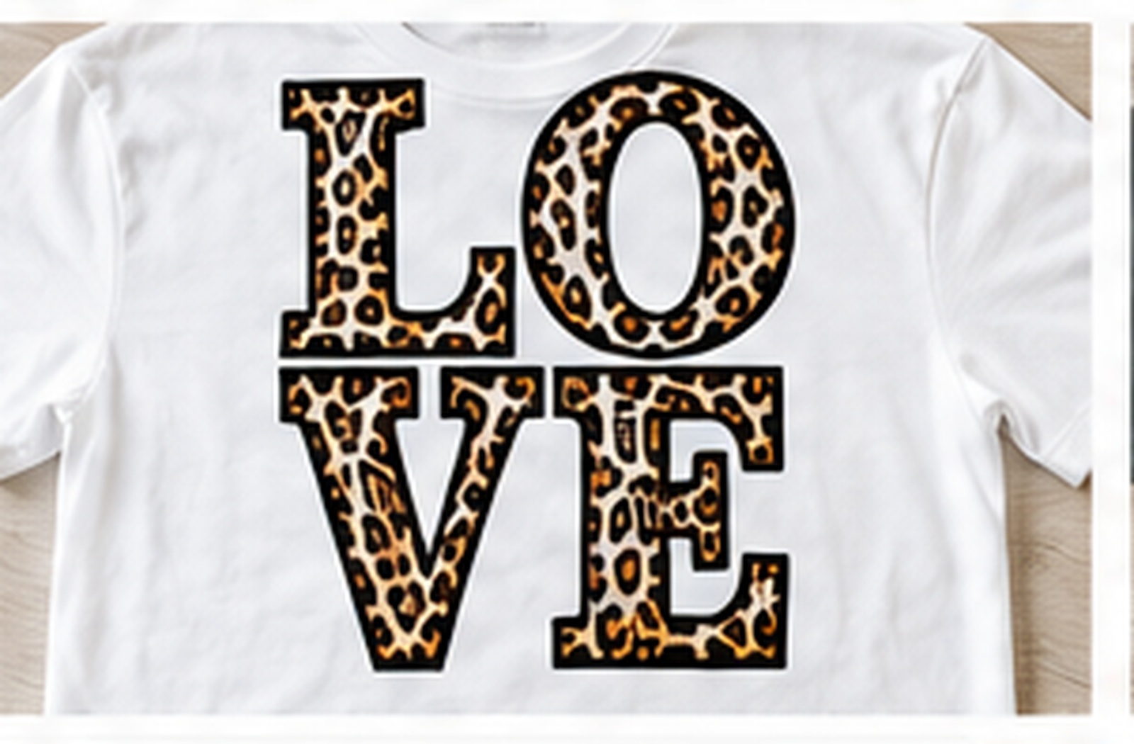 DTF shirt sample: Love Leopard