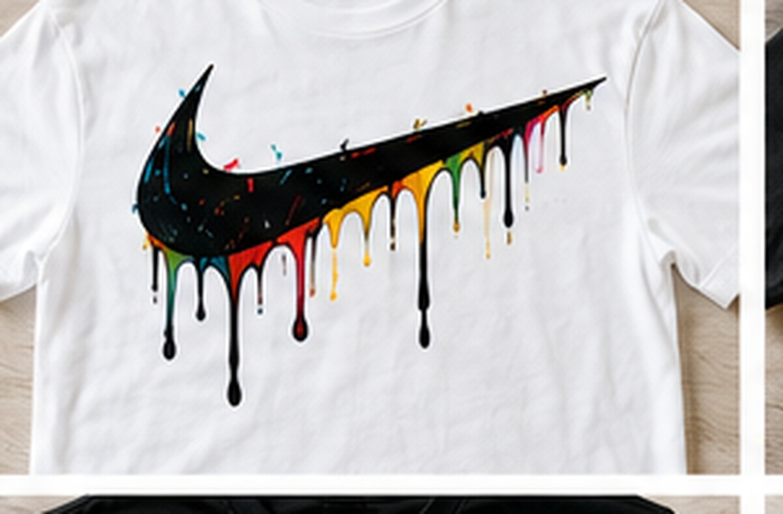 DTF shirt sample: Drip Swoosh