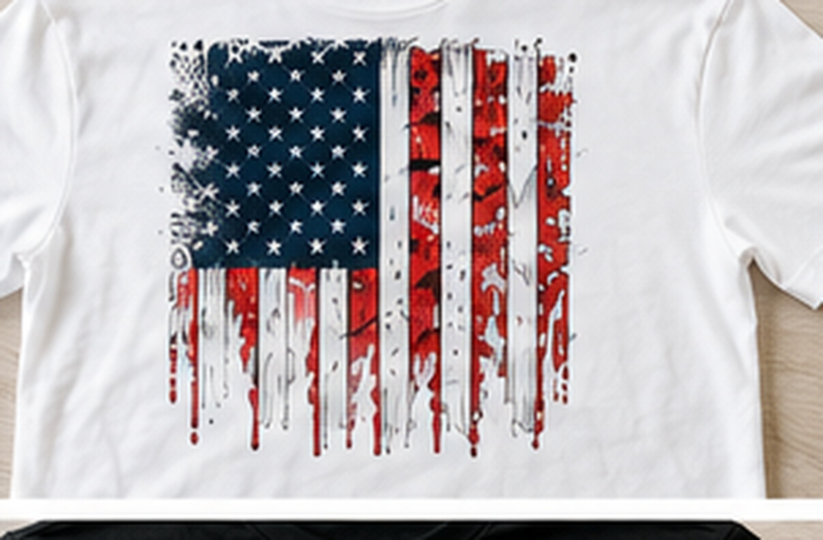 DTF shirt sample: Vintage Flag