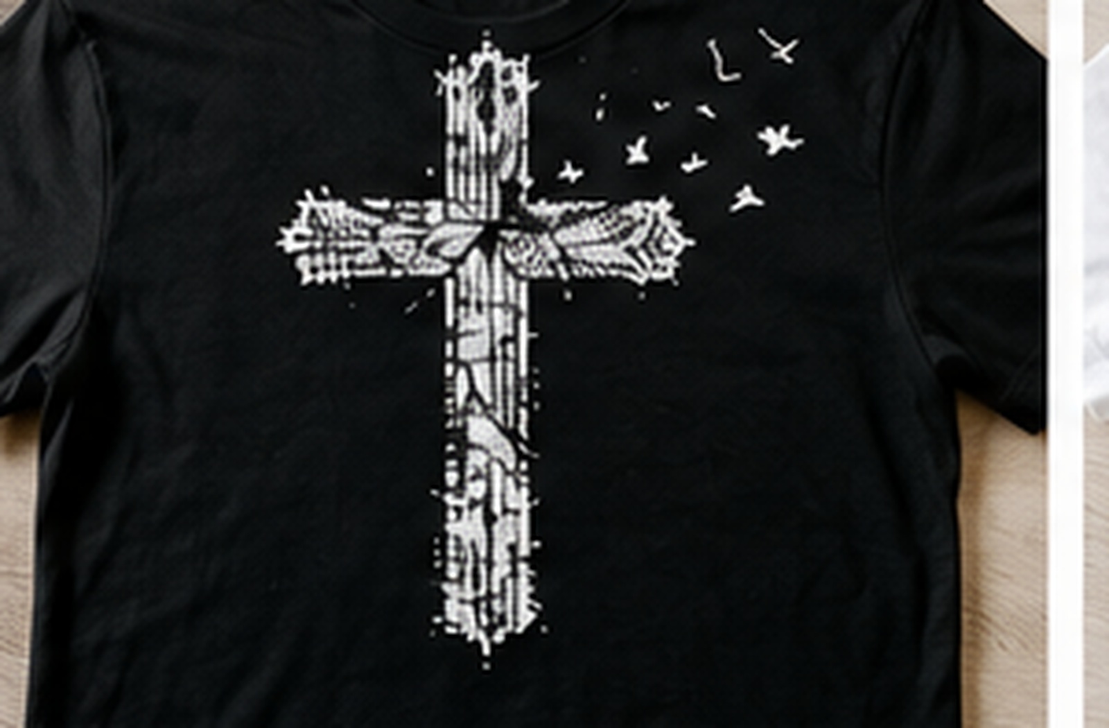 DTF shirt sample: Cross Design