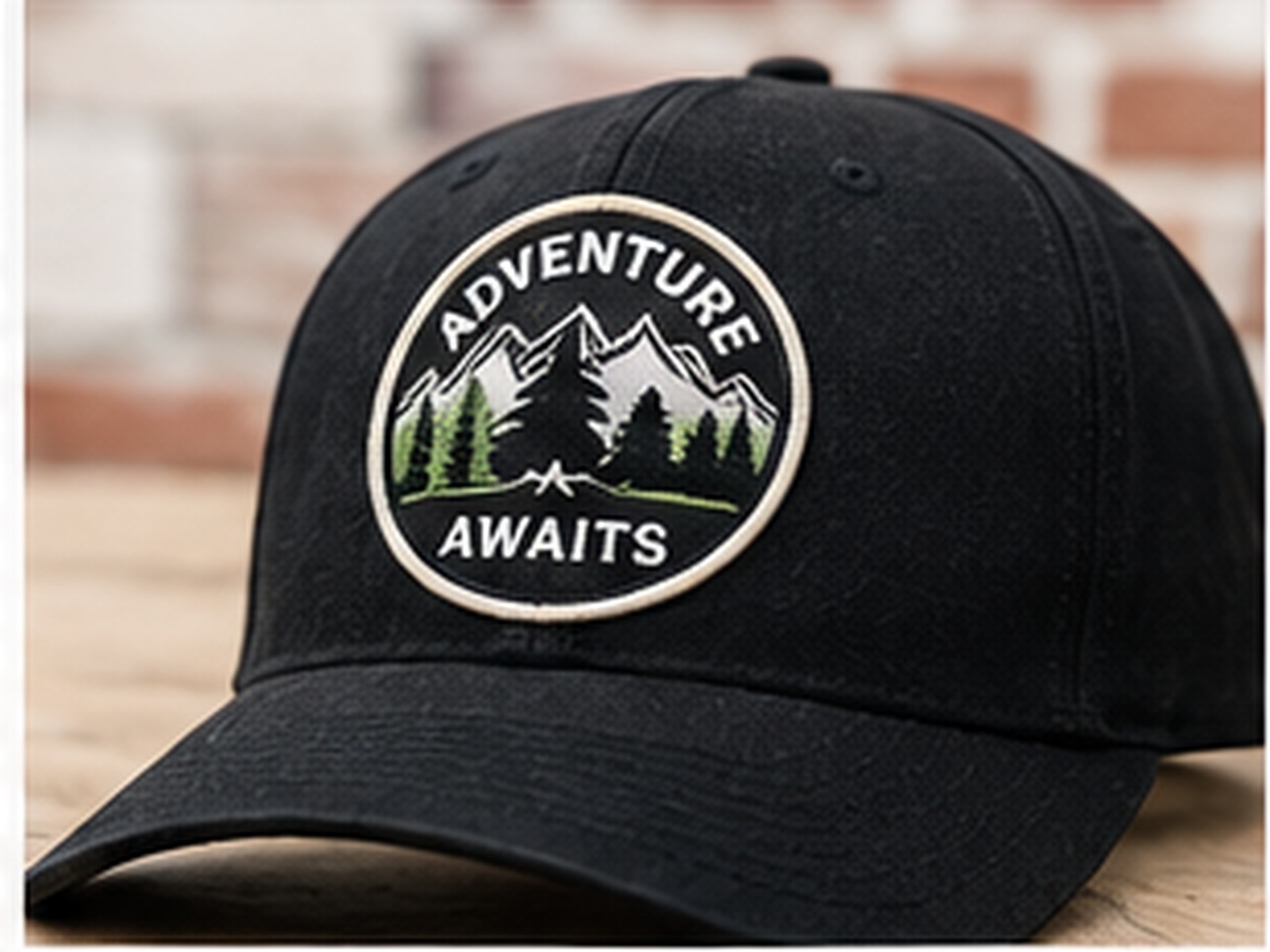 Embroidered hat sample: Adventure Patch