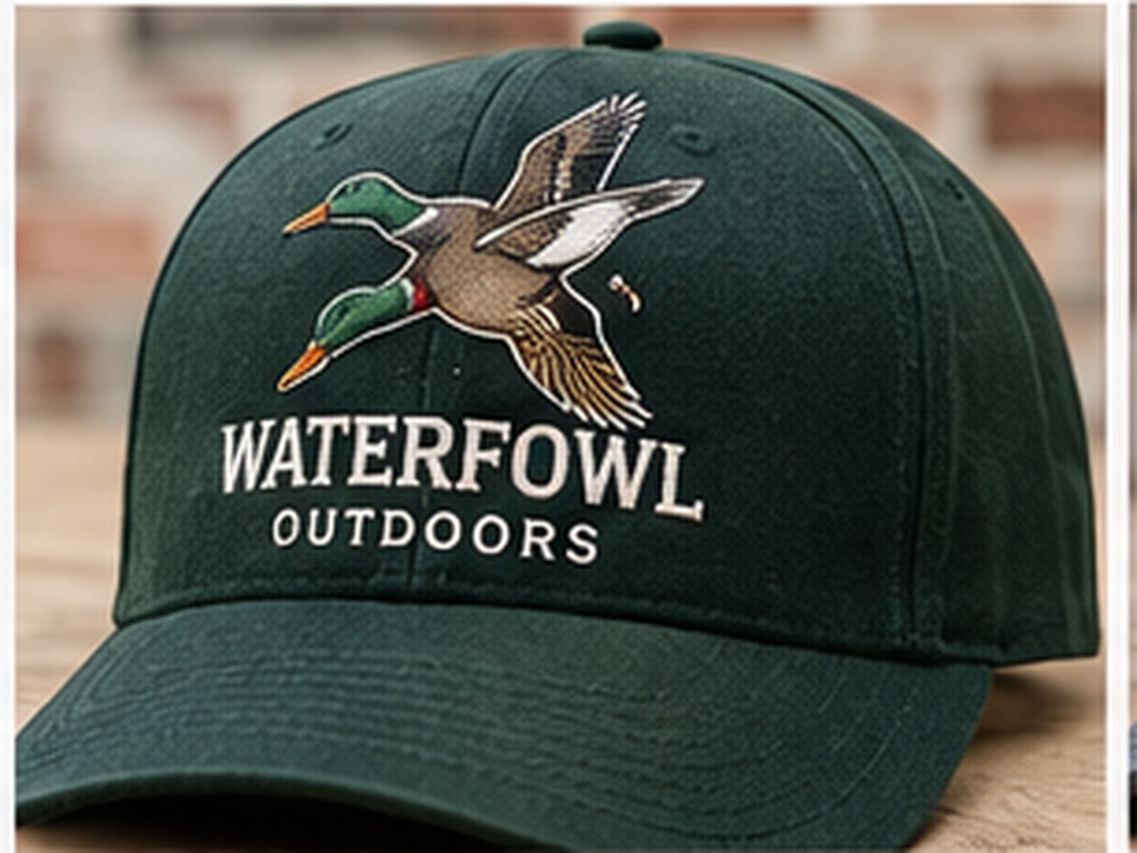 Embroidered hat sample: Waterfowl Outdoors