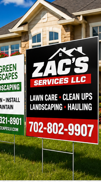 Custom 24 by 18 inch yard signs