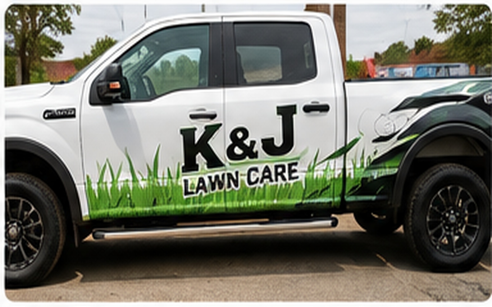 Vinyl graphics sample: Lawn Care Truck Graphics