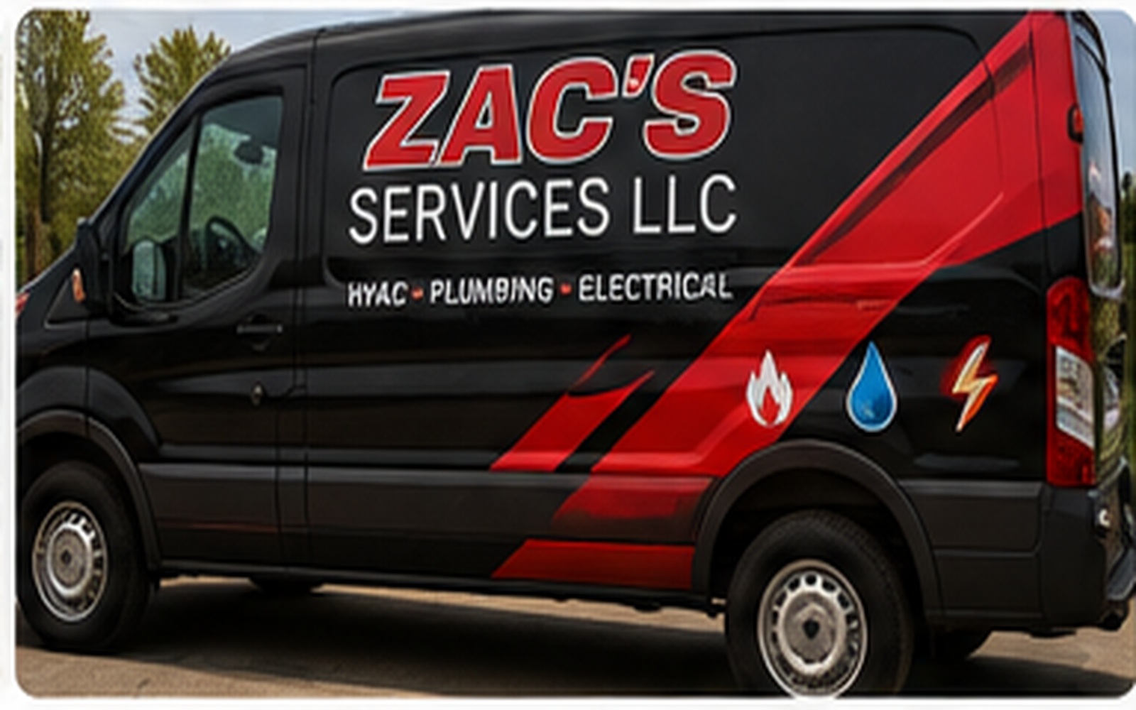 Vinyl graphics sample: Service Van Graphics