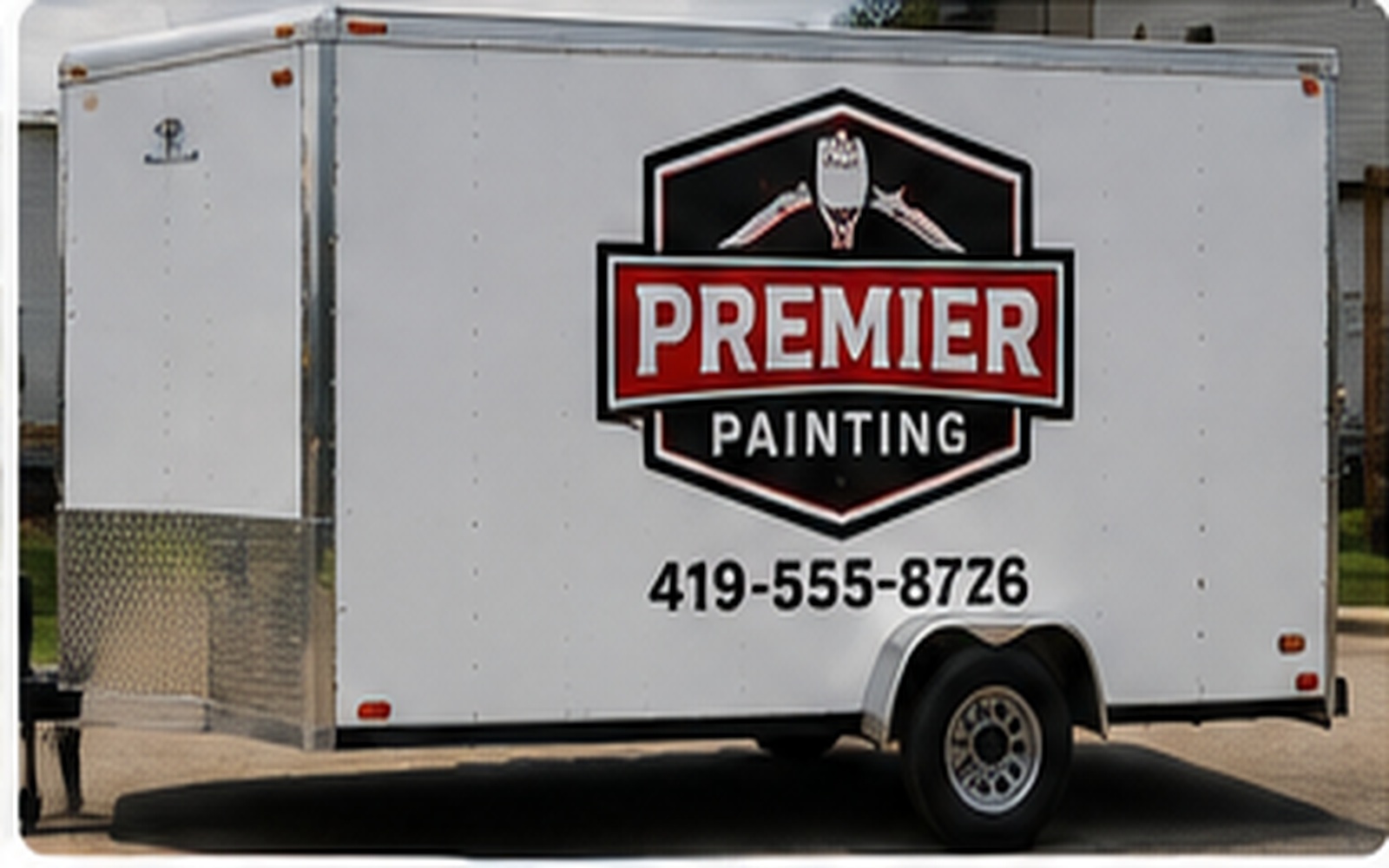 Vinyl graphics sample: Painting Trailer Lettering