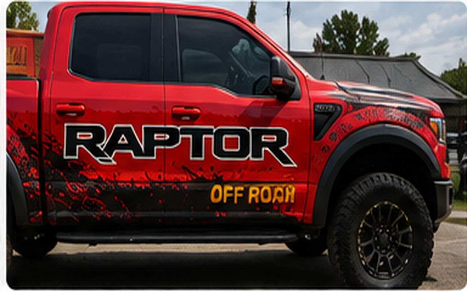 Vinyl graphics sample: Offroad Pickup Graphics